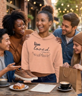 Live loved crop Hoodie